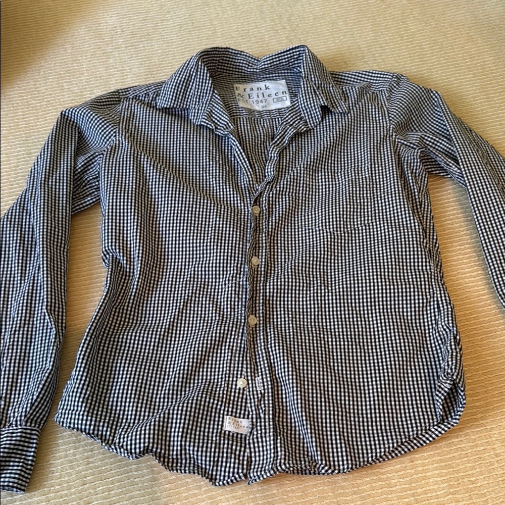 Frank & Eileen Black and White Gingham Shirt
